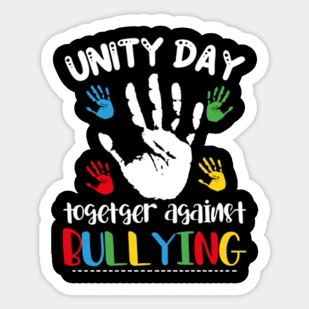 Together Against Bullying Orange Anti Bullying Unity Day Kids Sticker by David Brown